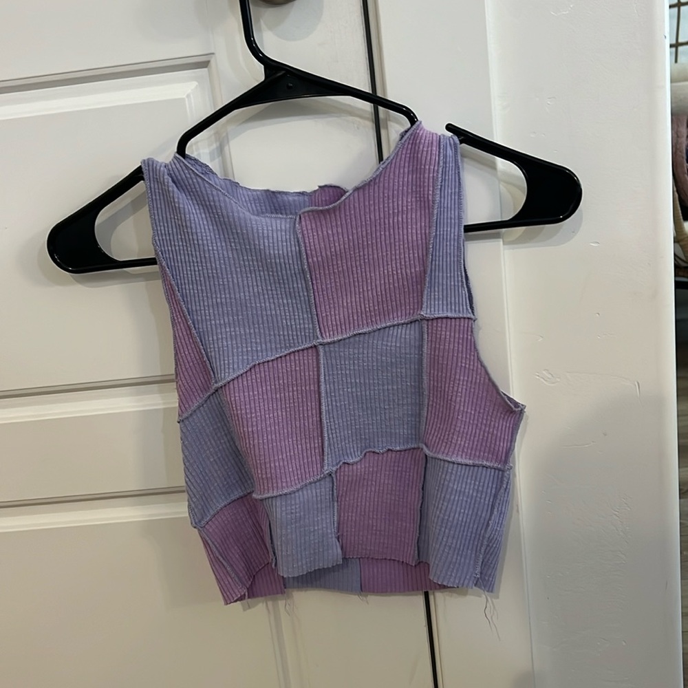 crop monochrome purple
